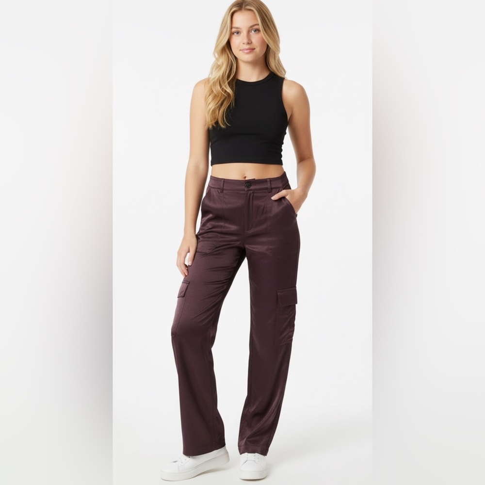 Young Fabulous & Broke Satin Cargo Pants YFB